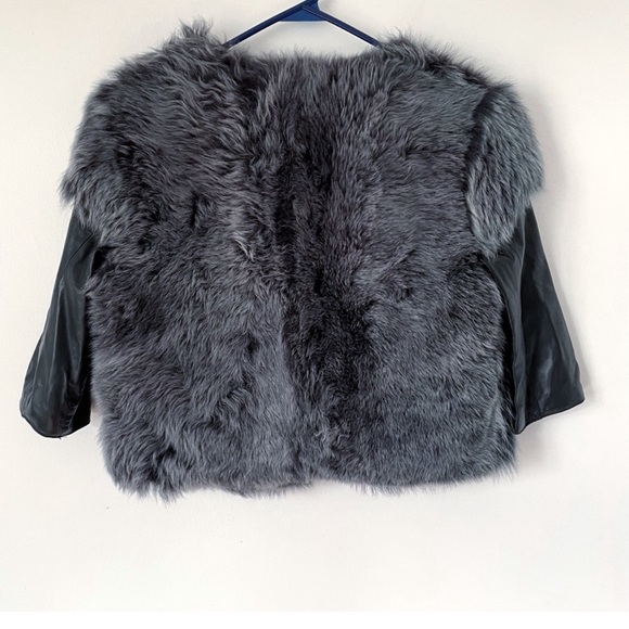 J brand jacket Ailith lamb leather and fur shearling - Picture 7 of 10